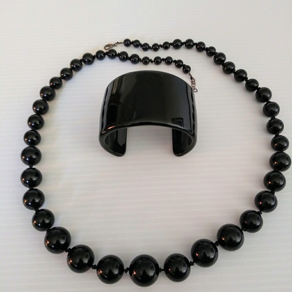 Vintage Black Unico Necklace & Bracelet - Picture 8 of 8